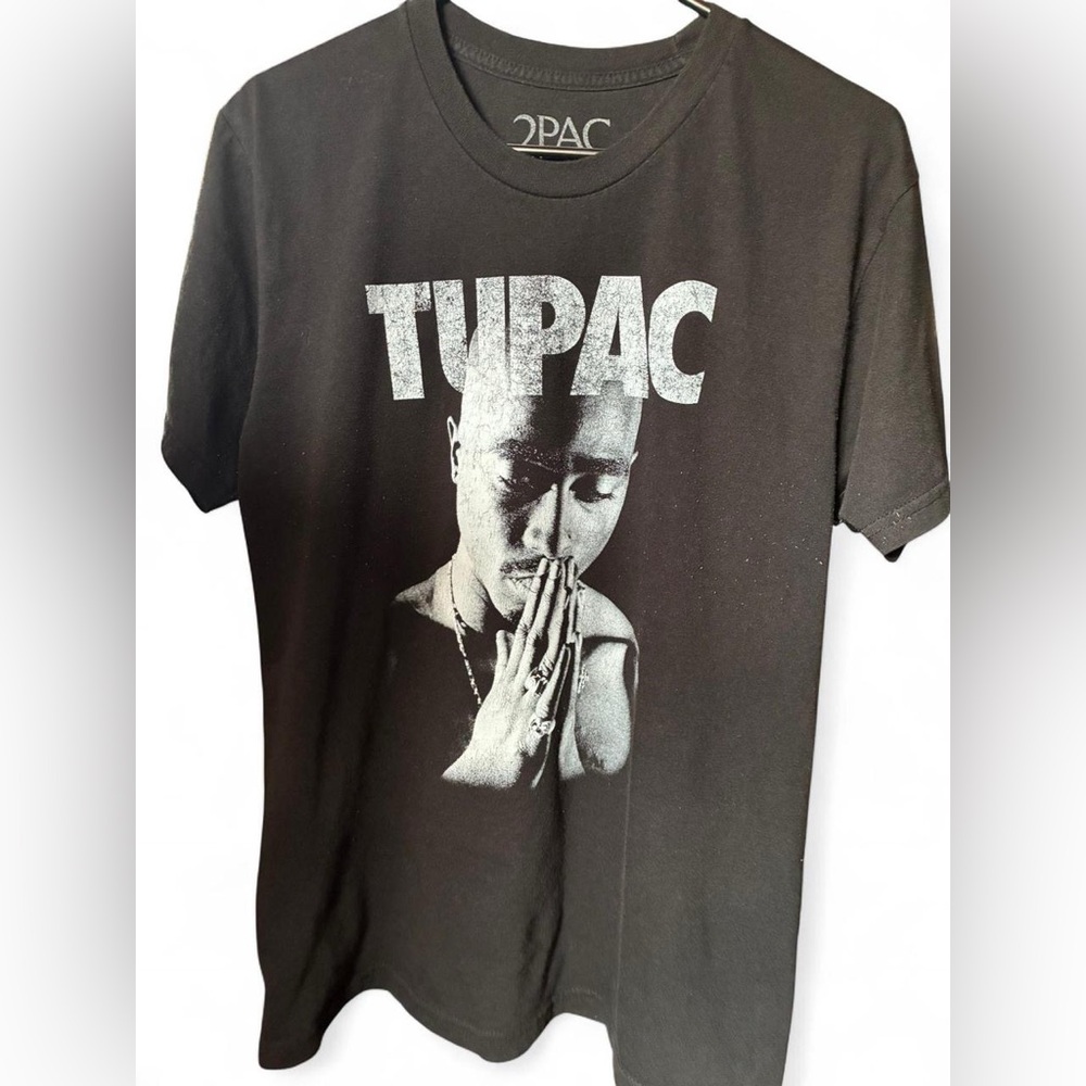 Tupac 2Pac Graphic Tee Black Size Medium